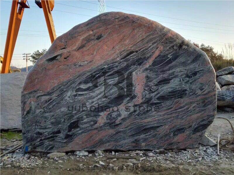 Garden Decor,China Multicolor Red Granite Rock