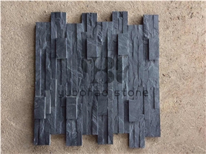 P018black Slate Stacked Stones,Wall Cladding/Tiles