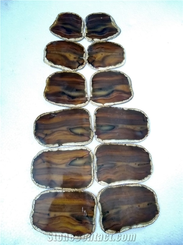 Natural Antique Agate Slices in Wholesale - India