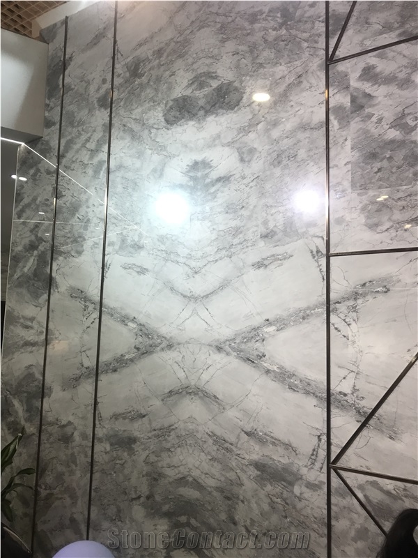 Armani Grey Silver Statuario Marble Slabs,Tiles