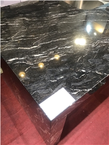 Black Cosmic Nebula Granite Reception Desk,Tops