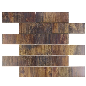 Hammered Wall Tiles 2x6 Brick Metal Mosaic