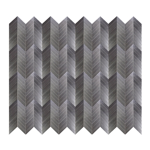 Metal Stainless Steel Mix Chevron Mosaic Tile