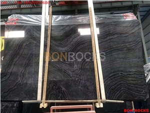 Black Wooden Marble Slab