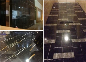 Black Marble Slabs for Wall and Floor Covering