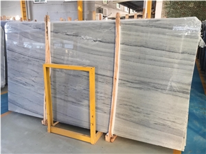 Grey Color Wood Vein Marble Wall Cladding Slab
