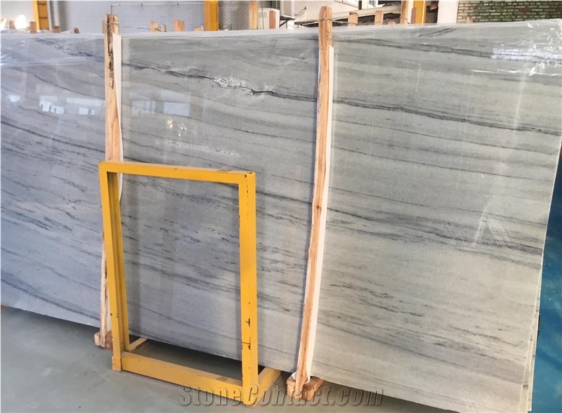 New Italian Gray Wood Vein Marble Flooring Slabs