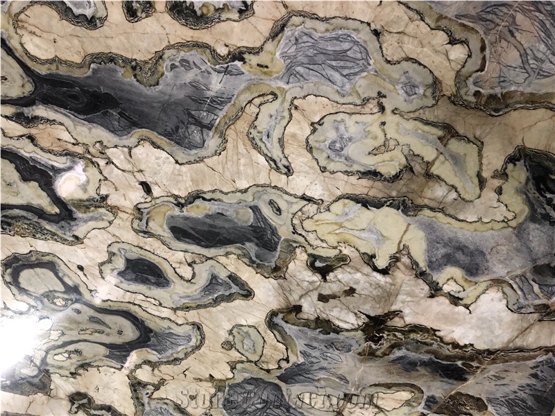 New Stone Blue Ice Sea Wave Marble Slab,Machine Cut Marble Tiles Floor