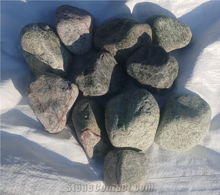Rain Forest Green Marble Pebble Stones