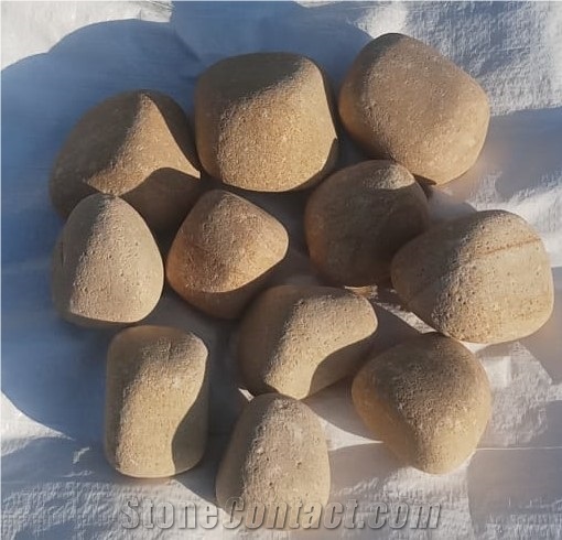 Teakwood Sandstone Pebble Stones