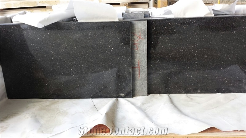 Black Galaxy Granite Slabs Walling Flooring Tiles