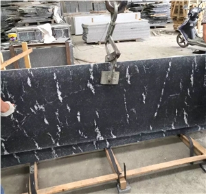 China Via Lactea Black Granite Slabs Flooring Tile