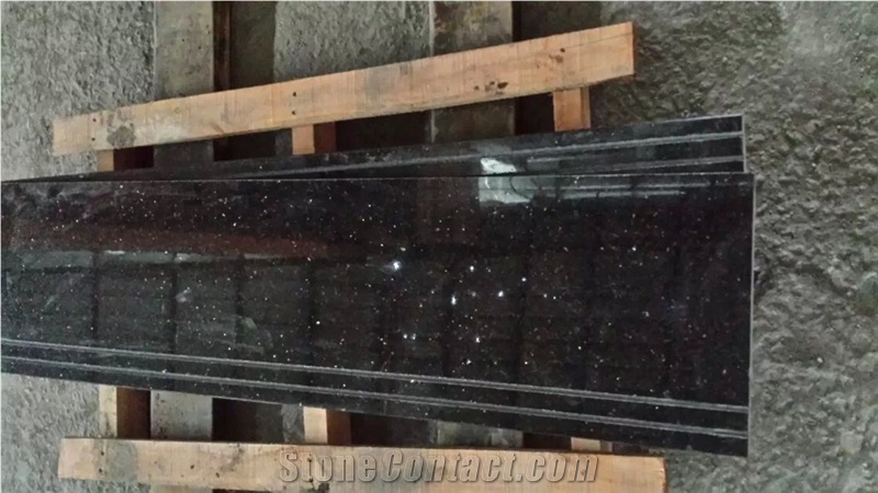 India Black Star Galaxy Granite Steps Stairs Riser
