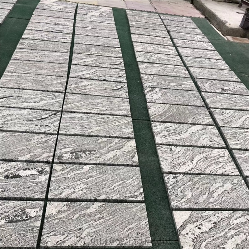 Layout Silver Juparana Granite Wall Flooring Tiles