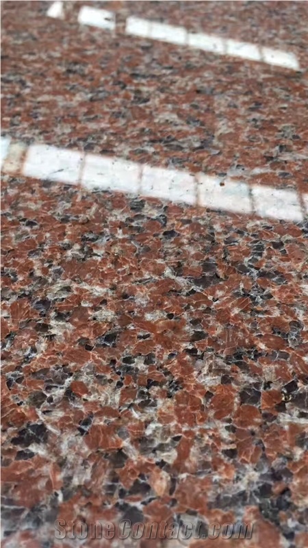Rongcheng Island Red Granite Slab Wall Floor Tiles