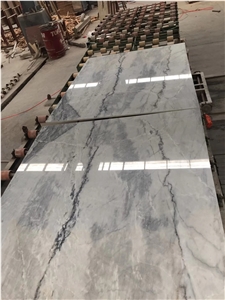 Silver Cloud Grey Marble Slabs Wall Flooring Tiles