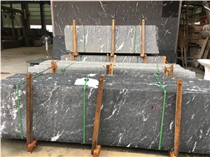 White Ash Black Granite Slabs Wall Flooring Tiles