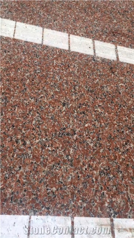 Zhuangcheng Island Red Granite Slab Floor Tiles