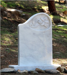 Mugla White Marble Headstone