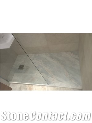 Shower Tray 158x80x3cm in Satin Palissandro Blue