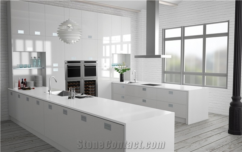 Stonex Quarzt Stone Kitchen White Countertops
