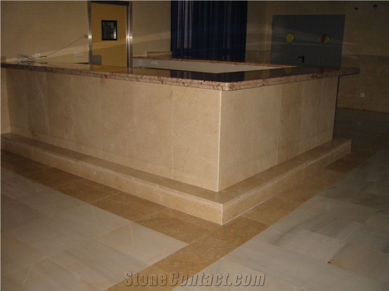 Cafeteria Counter with Cream Marble and Granite Shivakashi