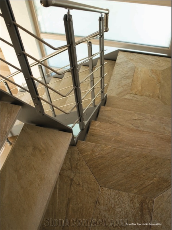 Brazil Dorado Quartzite Stair