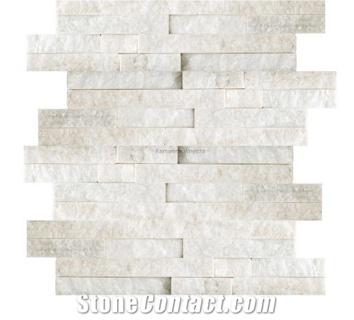 White Quartzite Wall Panel 36x10cm