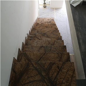 Rainforest Brown Marble Stair Steps, Riser