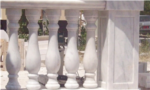 Afyon White Marble Balustrades, Piers