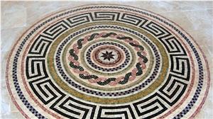 Mosaic Floor Medallion, Rosettes