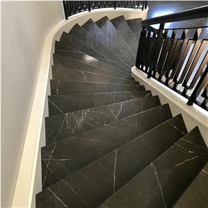 Pietra Gray Marble Staircase