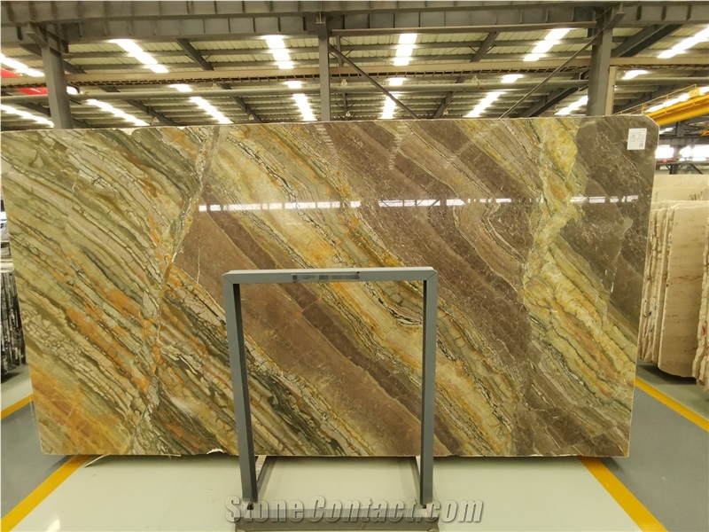 Amazon Brown Bamboo Marble,Multicolor Marble Slab