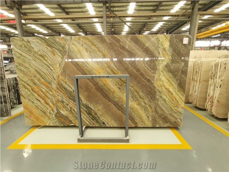 Amazon Brown Bamboo Marble,Multicolor Marble Slab