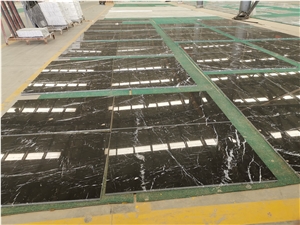 China Nero Marquina Marble Floor Tile