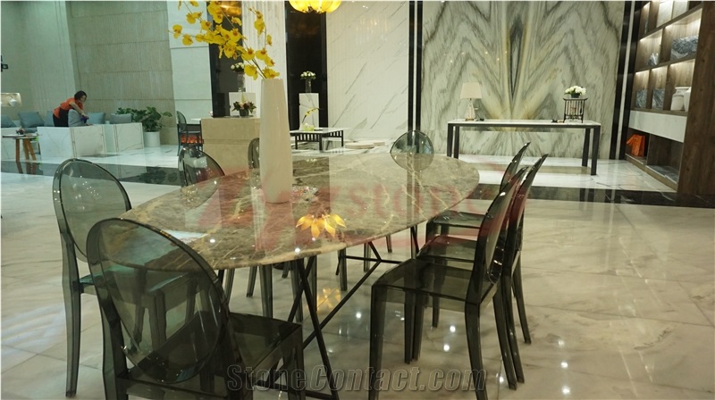 Multicolor Marble Table Surface Interior Furniture