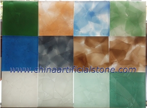 Jade Glass, Glass2 Slabs, Recycle Crystallized Panels Slabs
