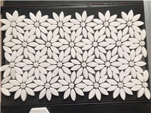 Crystal White Mosaic Flooring for Bathroom