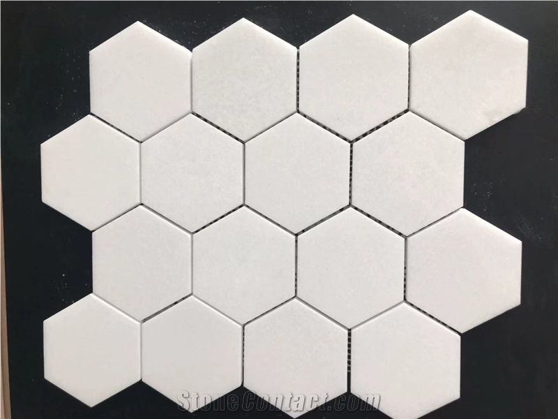 Crystal White Mosaic Flooring for Bathroom