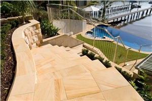 Chinese Yellow Sandstone for Outdoor Floor, Wall