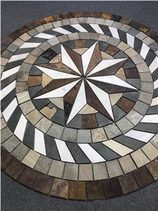 Slate Mosaic Medallion Pattern, Floor Medallions