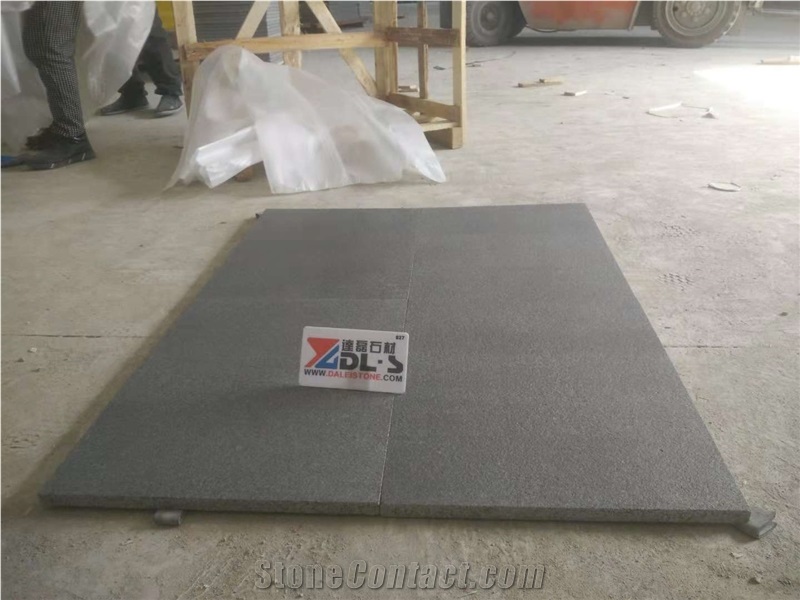 China Black Granite Flamed Tiles for Wall Cladding Flooring