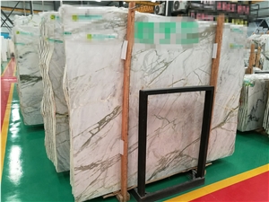 China Clivia White Green Marble Slabs,Tiles