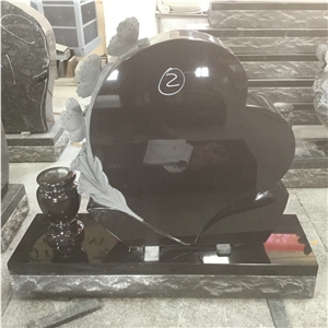Black Granite Carved Butterfly Monument
