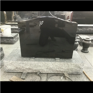 Classic Serp Top Granite Monuments with Grey Base