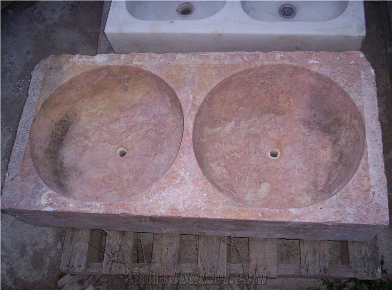 Antique Double Bowl Marble Sink