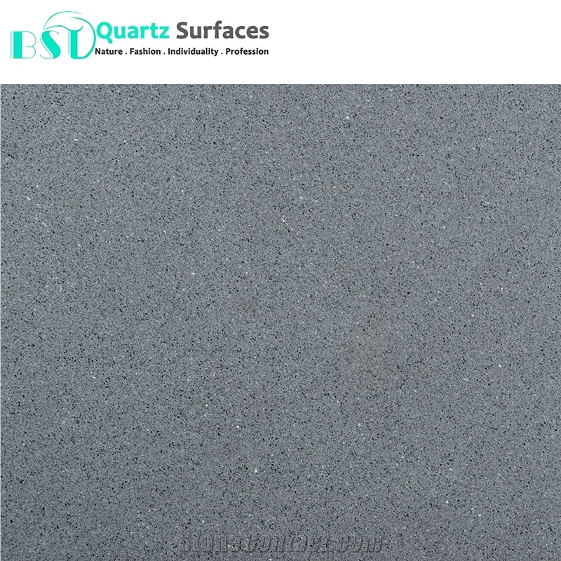 Honed Finish Quartz Stone with Concrete Surfaces