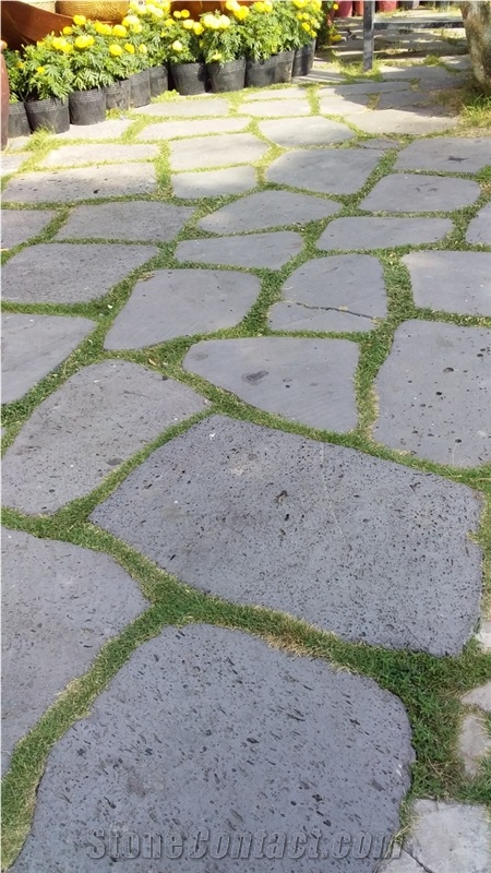 Basalt Garden Stepping, Grey Basalt Vietnam Walkway Pavers