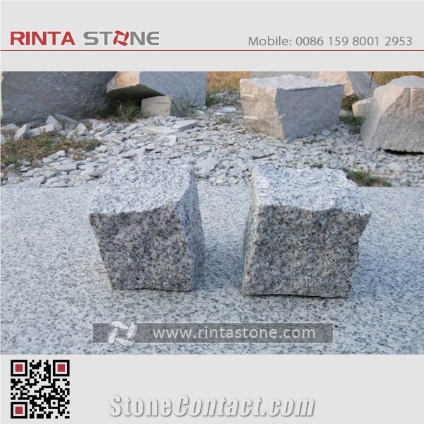 G603 Gray White Cube Stone Silver for Street Plaza
