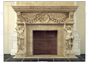 Marble Fireplace Mantel Sculpture